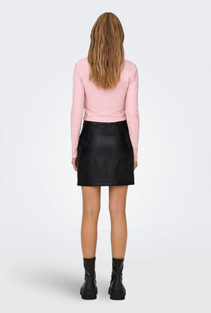 ONLY MANILLA FAUX LEATHER SKIRT