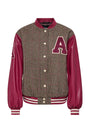 Image of MORENO BOMBER JACKET in burgundy, by brand ONLY