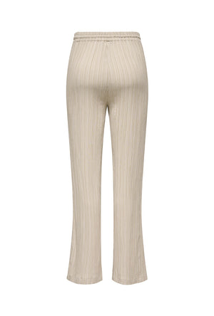 Back image of the Munich mw wide crinkle pants in stone, by brand Only