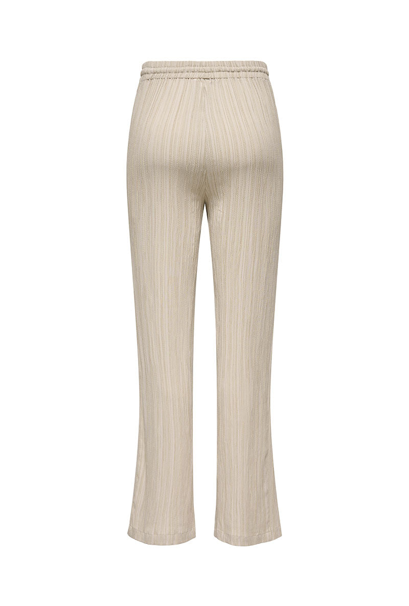 Back image of Munich mw wide crinkle pants in stone, by brand Only