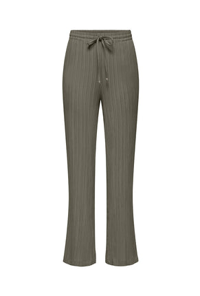 Front image of Munich mw wide crinkle pants in olive, by brand Only