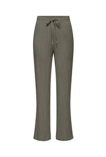 Front image of the Munich mw wide crinkle pants in olive, by brand Only