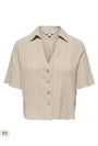 Image of MUNICH SS CRINKLE SHIRT in stone, by brand ONLY