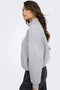 Front image of a model wearing the Nadja ls zip sweat in grey, by brand Only