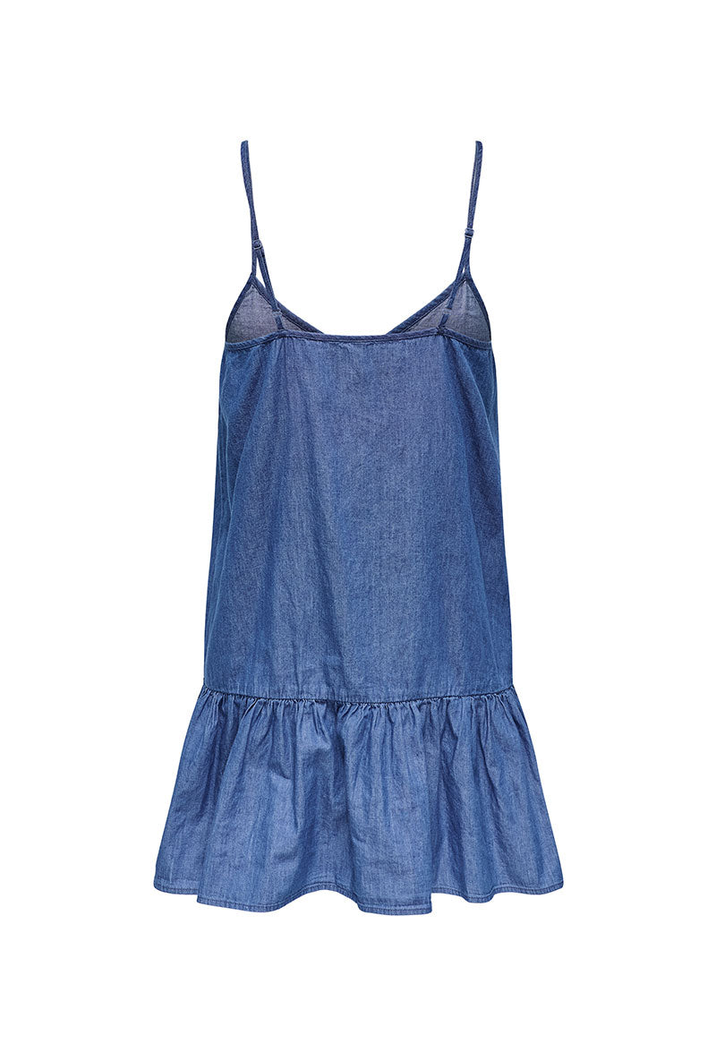 Back image of Only nova azure dress in denim, by brand Only