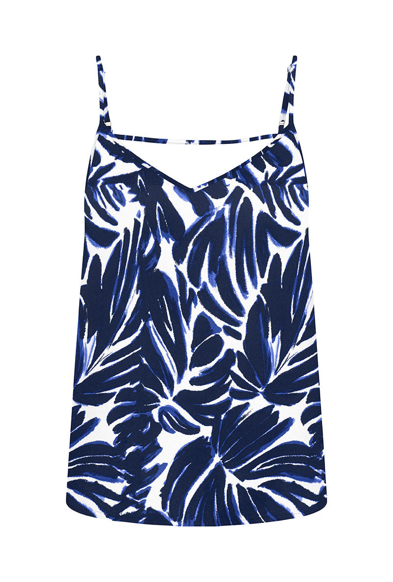 Back image of Nova life viscose paris singlet in navy, by brand Only