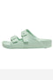 Side belt image of the Cristy sandal in light green, by brand Only