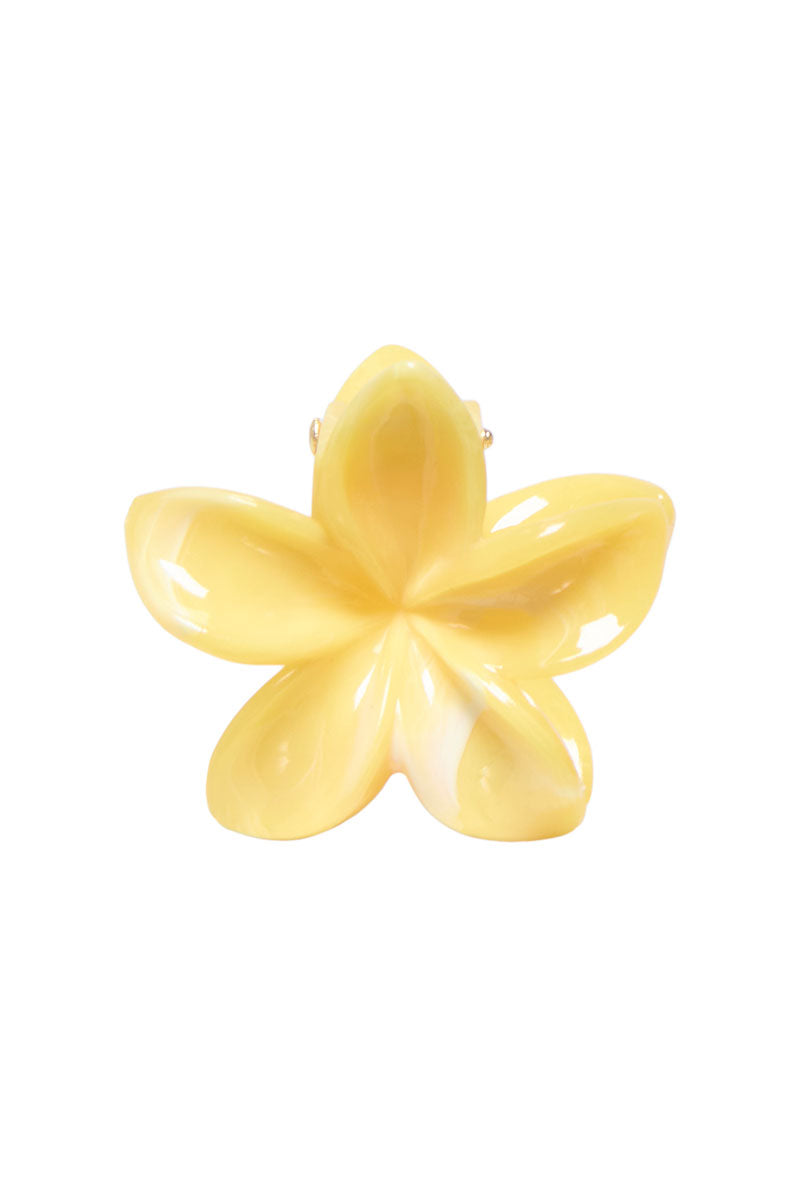Front image of Orchid 2 pk mini hair clip in yellow, by brand Only