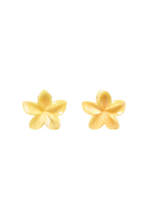 Front image of the Orchid 2 pk mini hair clip in yellow, by brand Only
