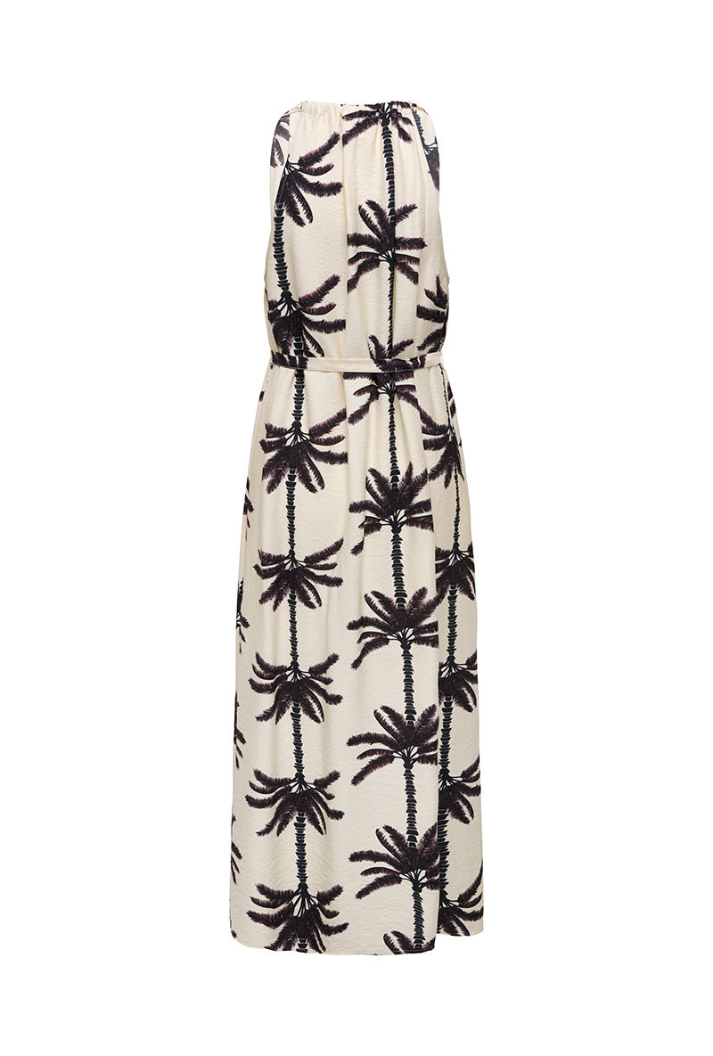 Back image of Palima sl long belt dress in beige, by brand Only