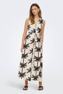Image of PALIMA SL LONG BELT DRESS in beige, by brand ONLY