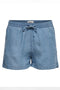 Front image of the Pema life lycell denim shorts in denim, by brand Only