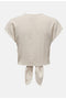 Back image of the Siesta ss knot linen shirt in off white, by brand Only