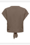 Back image of the Siesta ss knot linen shirt in brown, by brand Only