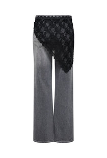 Back image of the Sof lace scarf in black, by brand Only