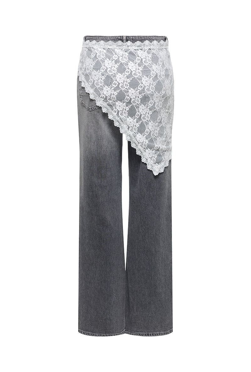 Back image of Sof lace scarf in white, by brand Only