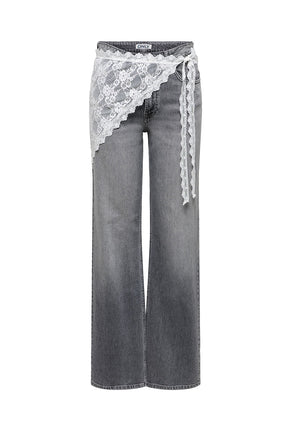 Front image of Sof lace scarf in white, by brand Only