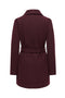 Back image of the Trish wrap coat in chocolate, by brand Only