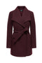 Front image of the Trish wrap coat in chocolate, by brand Only