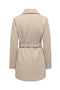 Back image of the Trish wrap coat in light brown, by brand Only