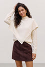 Image of CAMILA LS CAPE HIGNECK PULLOVER in cream, by brand VERO MODA