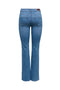 Back image of the Wauw hw flared jeans in denim, by brand Only