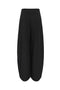 Back image of the Yasmine mw pleat barrel pant in black, by brand Only