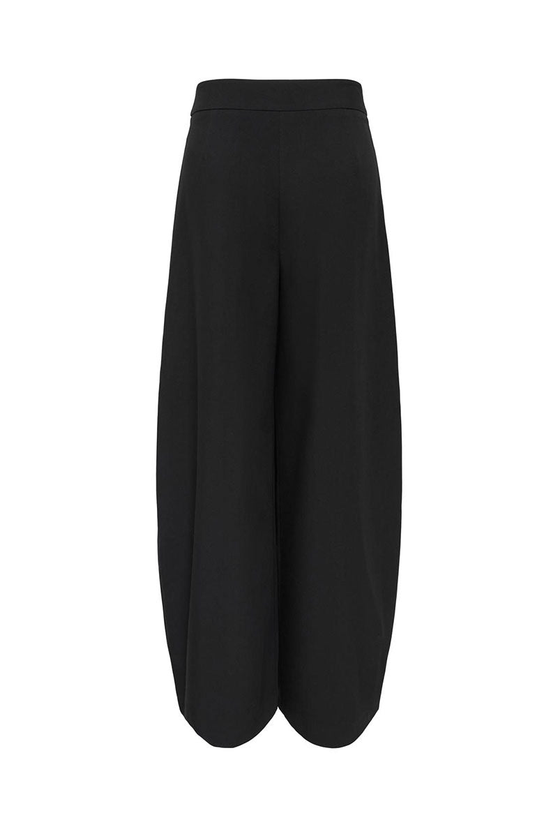 Back image of Yasmine mw pleat barrel pant in black, by brand Only