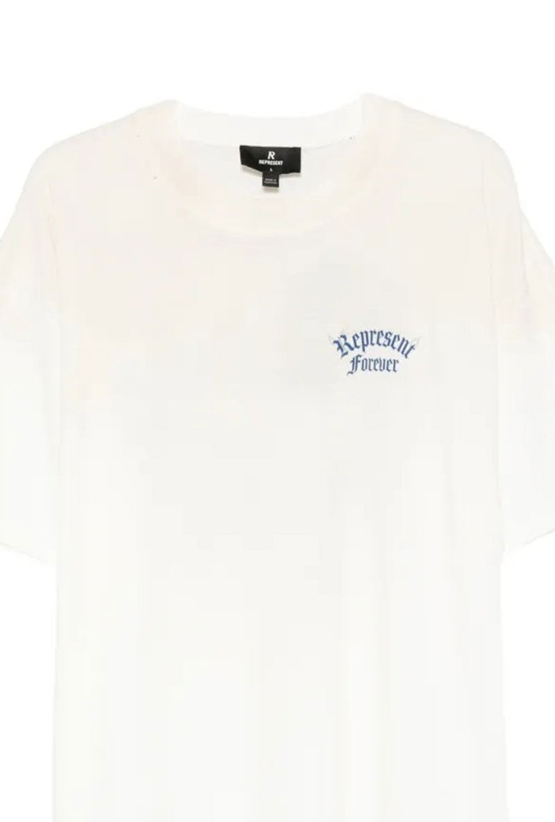 Front detail image of Duality t in off white, by brand Represent