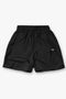 Front image of the Micro owners club swimshorts in black, by brand Represent