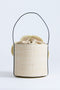 Back image of the Gino flower grab bag in yellow, by brand Top shop