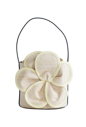 Front image of Gino flower grab bag in yellow, by brand Top shop