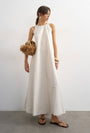 Image of SELENA OPEN BACK MAXI DRESS in beige, by brand TOP SHOP