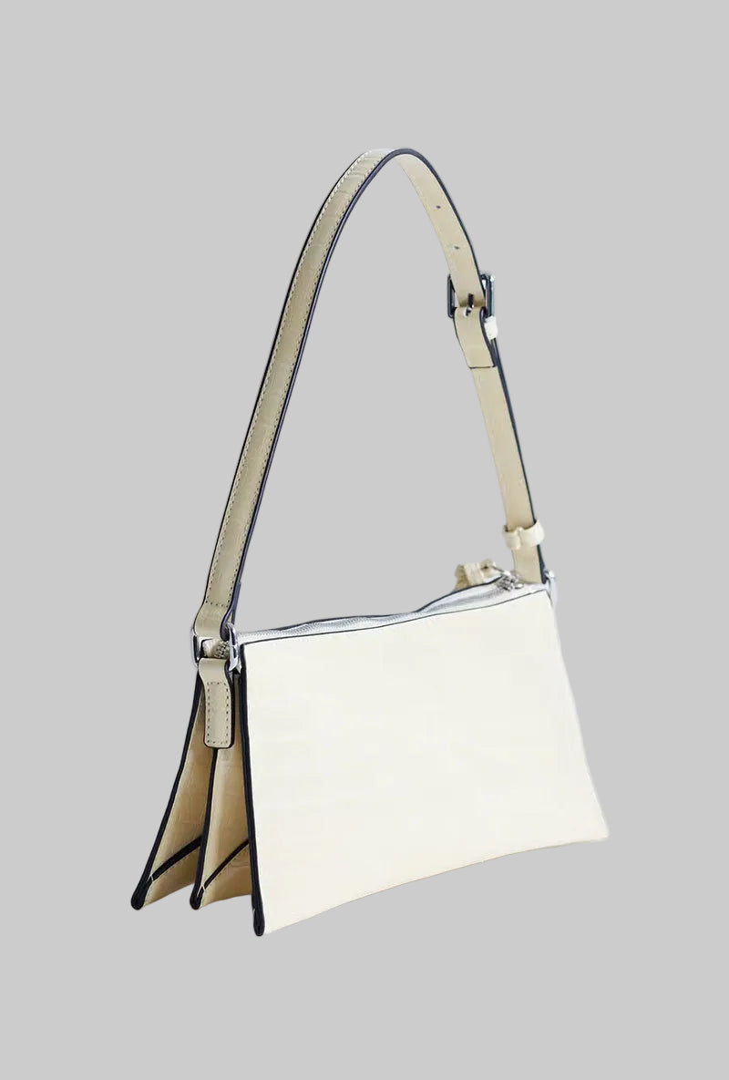 Front image of Simone shoulder bag in beige, by brand Top shop