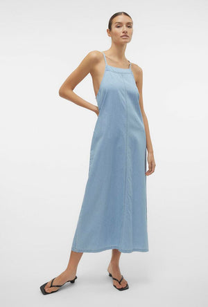 VERO MODA ADELYN SL CALF DENIM DRESS