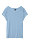 Front image of Ava plain ss top in blue, by brand Vero moda