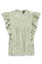 Front image of the Bliss s/l details top in green, by brand Vero moda