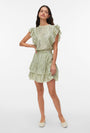 Image of BLISS S/L DETAILS TOP in green, by brand VERO MODA