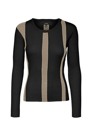 VERO MODA GOLD NEW RIB PULLOVER