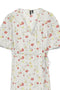 Detail image of the Josie ss wrap short dress in white, by brand Vero moda