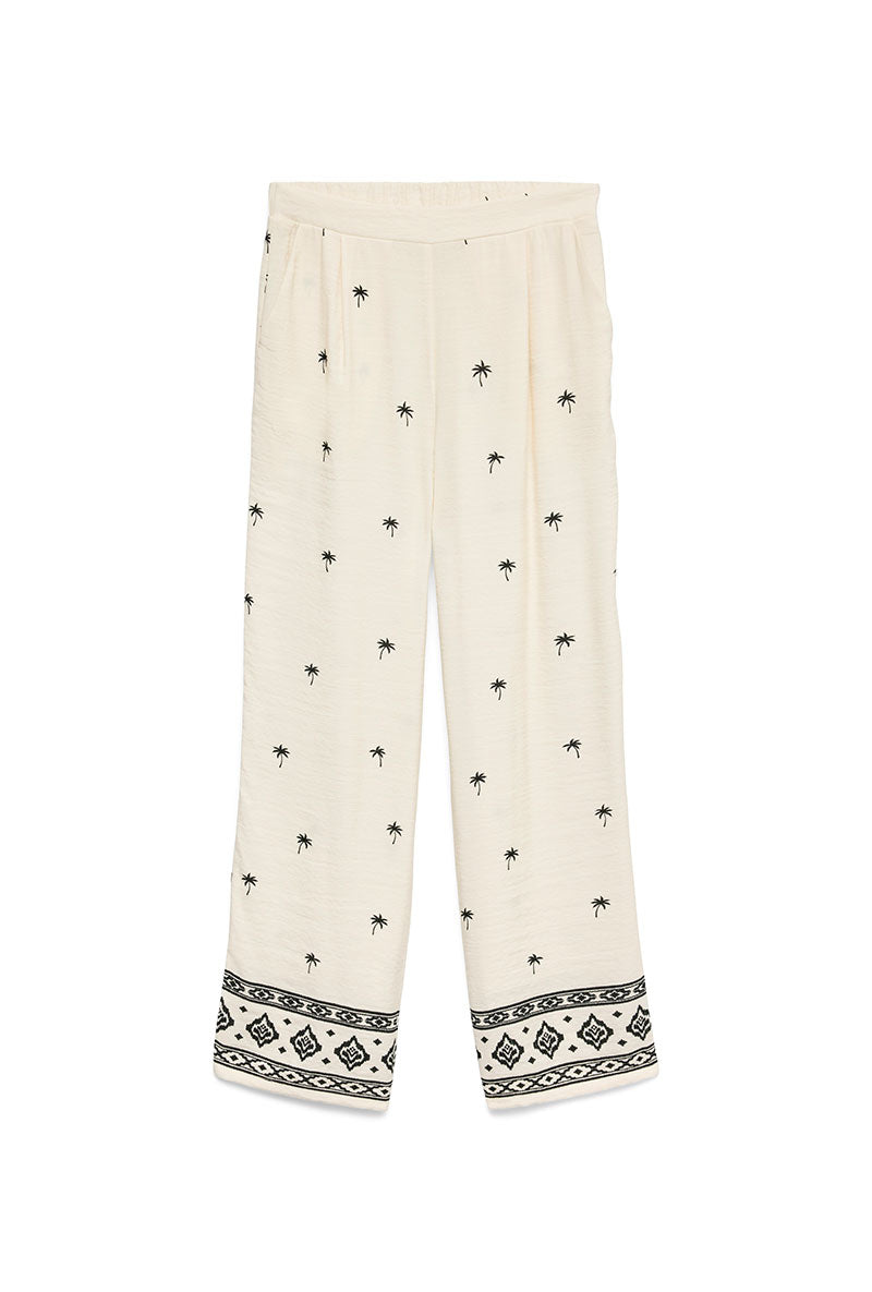Front image of Kai mw pants in beige, by brand Vero moda