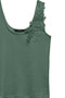 Detail image of the Layla ss u neck top in green, by brand Vero moda