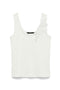 Front image of Layla ss u neck top in white, by brand Vero moda