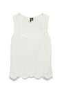 Image of LOUISE SL SQUARE NECK TOP in white, by brand VERO MODA
