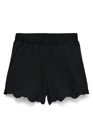 Front image of the Louise hw shorts in black, by brand Vero moda