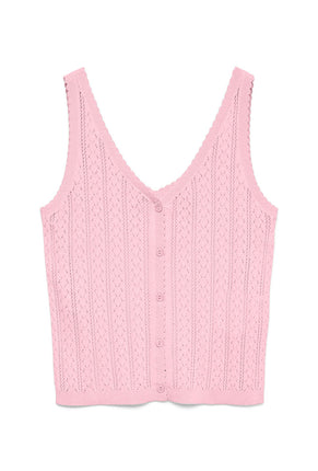 Front image of Lux light s/l top in pink, by brand Vero moda
