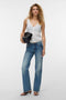Front image of a model wearing the Lux light s/l top in white, by brand Vero moda