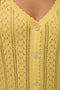 Front image of a model wearing the Lux light s/l top in yellow, by brand Vero moda
