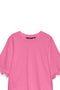Detail image of the Lyla ss oneck top in pink, by brand Vero moda