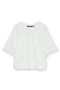 Front image of the Lyla ss oneck top in white, by brand Vero moda